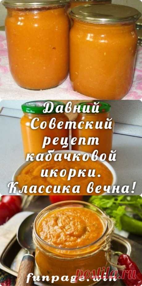 Давний Советский рецепт кабачковой икорки. Классика вечна! - funpage.win