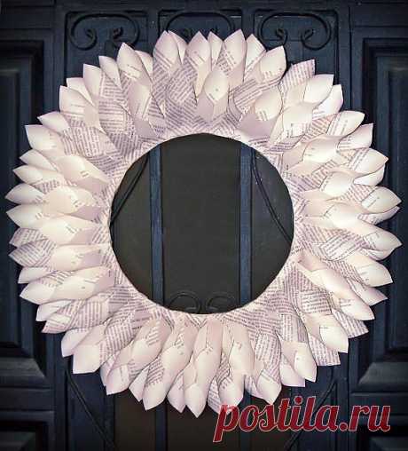 Como hacer una corona de navidad de papel