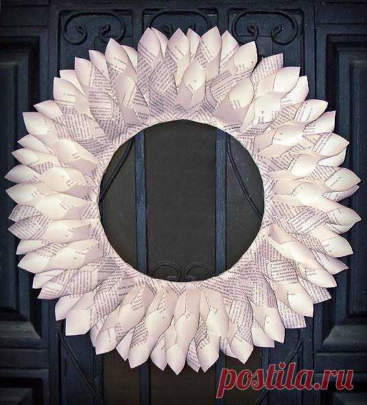 Como hacer una corona de navidad de papel