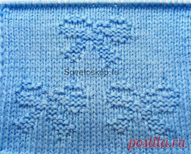 Узор бантики вязаный спицами для детских вещей- Советоскоп