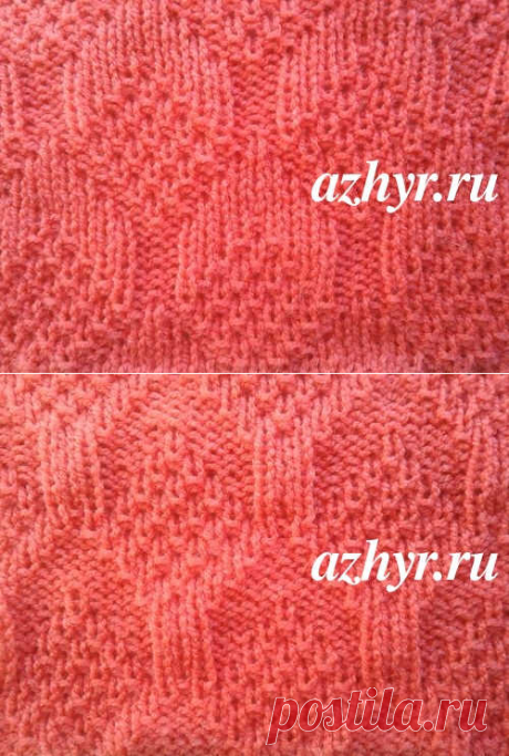 Красивый узор лицевыми и изнаночными | АЖУР - схемы узоров