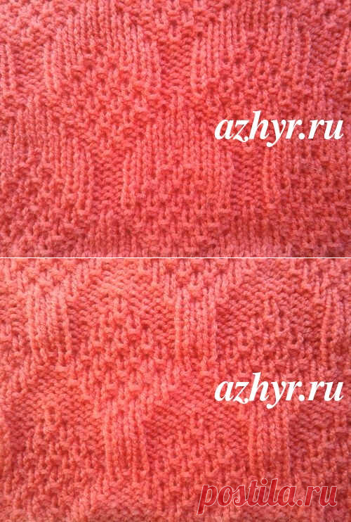 Красивый узор лицевыми и изнаночными | АЖУР - схемы узоров