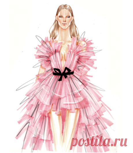 Теперь дело за малым — набрасываем черные и белый линии.