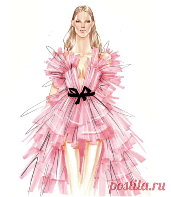 Теперь дело за малым — набрасываем черные и белый линии.