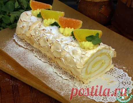 Меренговый рулет с лимонным кремом – кулинарный рецепт