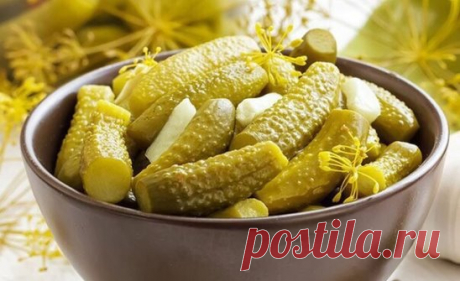 РЕЦЕПТ САМЫХ ВКУСНЫХ СОЛЕНЫХ ОГУРЦОВ 
У огурцов срезаем кончики и погружаем их в ведро со студеной, соленой водой (3 столовые ложки соли на 1 литр воды) на 12 часов. Затем в простерилизованные банки (допустим, в трехлитровые) закладываем на дно хрен, 4-5 смородиновых листов, 3 листа вишни, 2 головки укропа и 6-8 порезанных (так он выделяет больше эфирных масел) на дольки чесночков. Далее ставим огурчики впритык и сверху снова кладем 5-6 смородиновых листов, 2 зонтика укропа, 1 лист дуба, 6-8 по