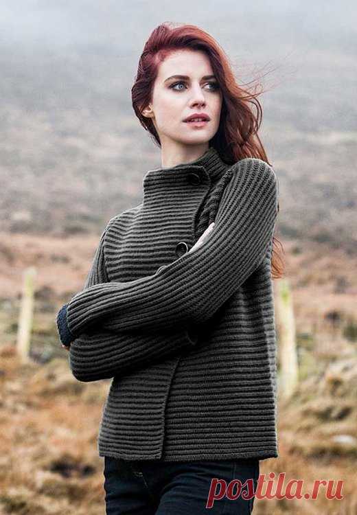 irishwool.com.ua - Женский шерстяной кардиган FSQ20A от Fisherman Out of Ireland | Размеры XS S M L | Цена 3600 грн: