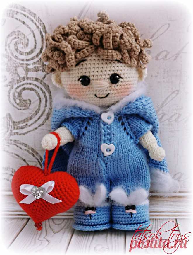 PDF Пупс малыш в костюме зайки крючком. FREE crochet pattern; Аmigurumi doll patterns. Амигуруми схемы и описания на русском. Вязаные игрушки и поделки своими руками #amimore - кукла, пупс, куколка, мальчик.