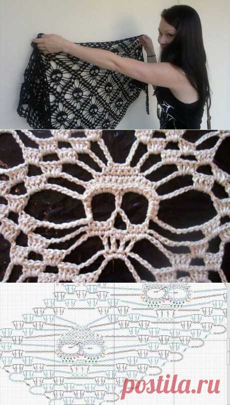 Шаль Skull - ЧЕРЕПА.МК