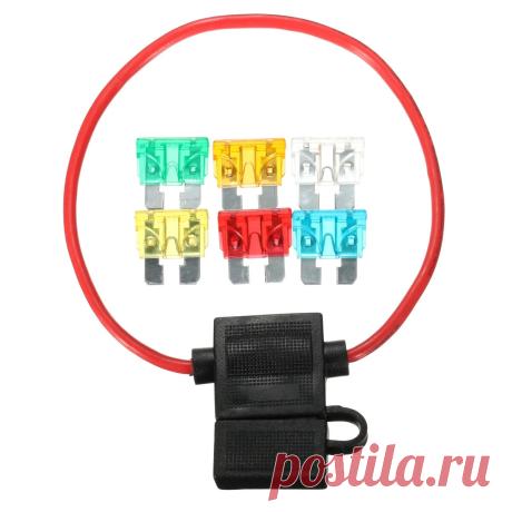 12v car in-line standard blade fuse holder waterproof with 5a 10a 15a 20a 25a 30a fuses Sale - Banggood.com
