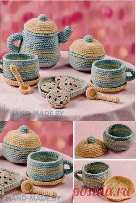 Кукольный сервиз амигуруми.