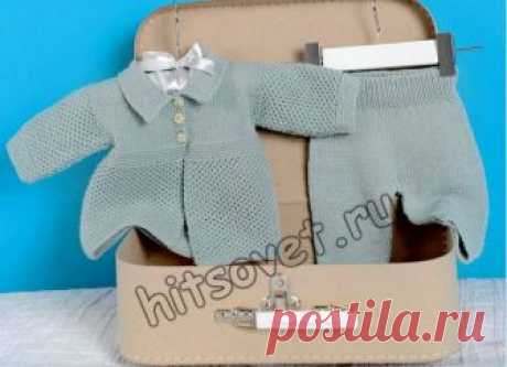 Костюм для малыша спицами.