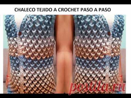 Chaleco a Crochet - paso a paso - punto 3D a GANCHILLO