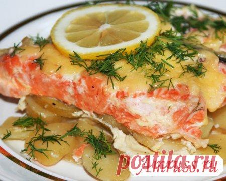 DataLife Engine > Версия для печати > Рецепт: Лосось и картофель запеченные в сливках