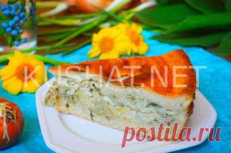Луковый пирог с плавлеными сырками. Пошаговый рецепт с фото - Кушать нет