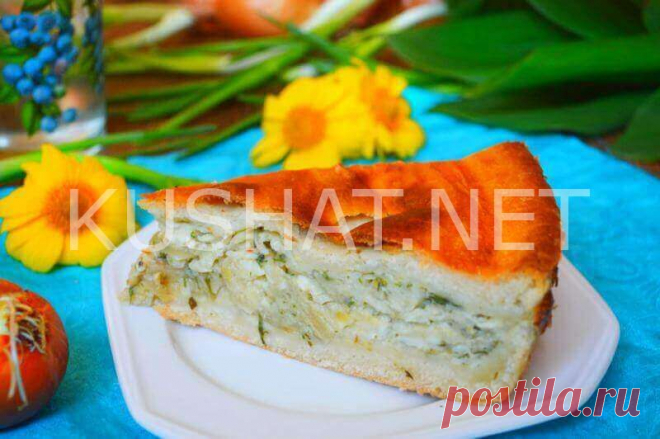 Луковый пирог с плавлеными сырками. Пошаговый рецепт с фото - Кушать нет
