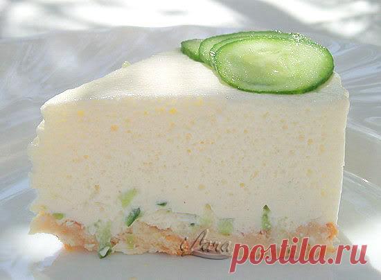 Сырный террин с огурцами и мятой