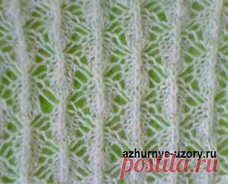 №111 Мелкий ажурный узор спицами | Ажурные Узоры