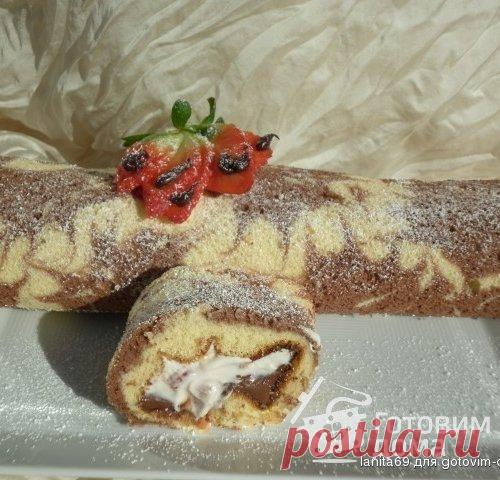 Бисквитный рулет "Салют, Татьяны!" - пошаговый рецепт с фото на Готовим дома