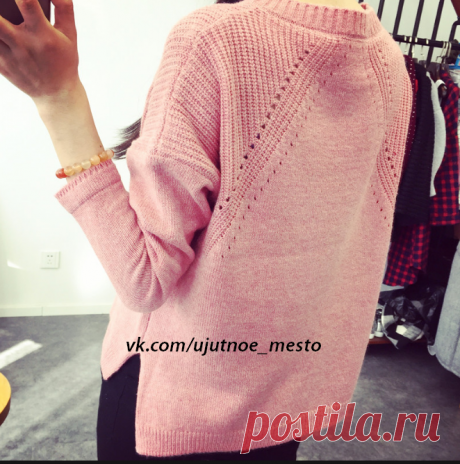 Хипстер-модник-пуловер спицами