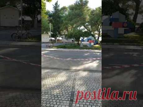 подготовка площади к старту #спорт #велогонка