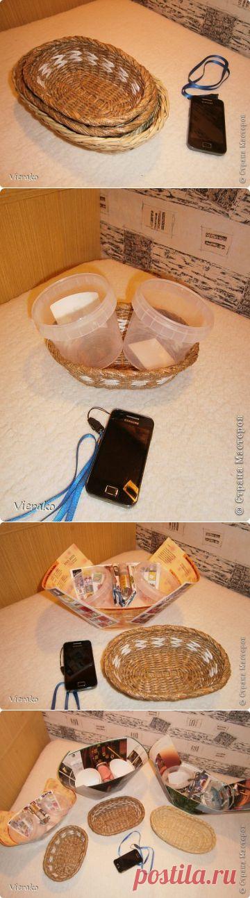 Мои формы для плетения корзинок для хлеба | Страна Мастеров