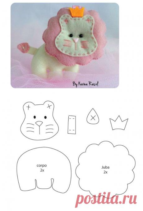 ​Животные из фетра своими руками выкройки.