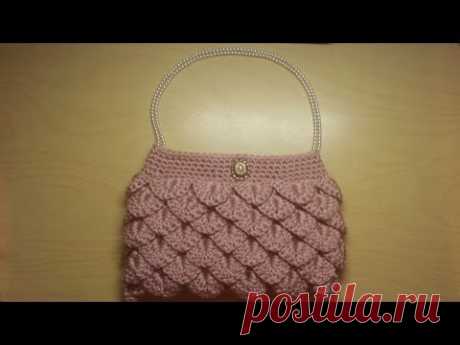 Crochet How To #Crochet crocodile stitch clutch purse Tutorial #5 LEARN CROCHET