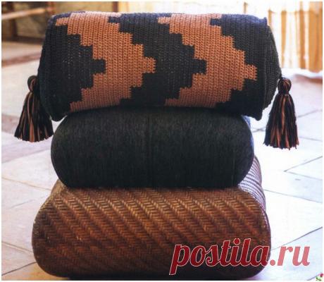 Чехол на подушку-валик. Крючком. Схема. / Обсуждение на LiveInternet - Российский Сервис Онлайн-Дневников
