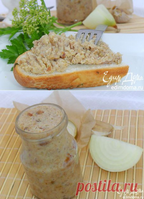 Смалец с луком, яблоком и чесноком | Кулинарные рецепты от «Едим дома!»