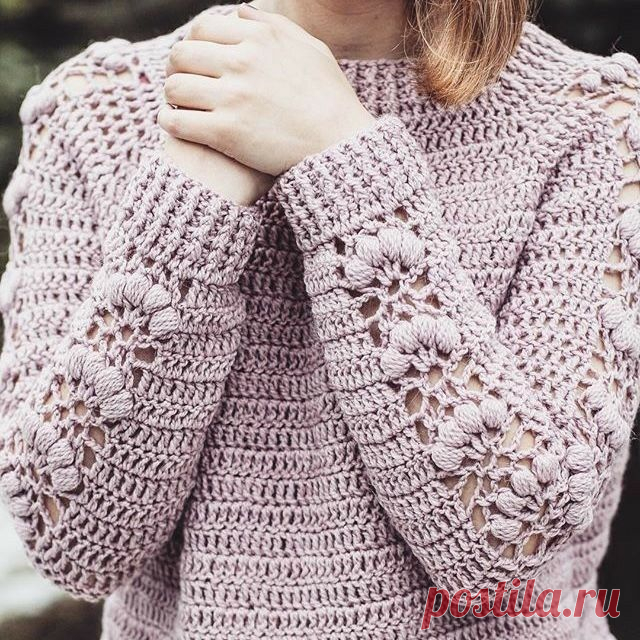 Ажурный узор с выпуклыми шишечками — DIYIdeas