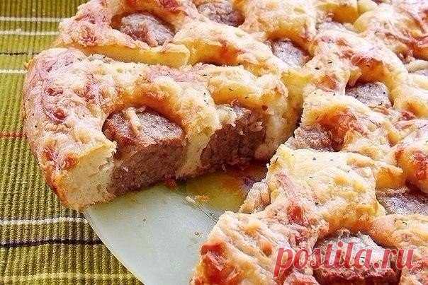 Пирог с фрикадельками