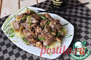 Тёплый салат из печени в китайском стиле - кулинарный рецепт