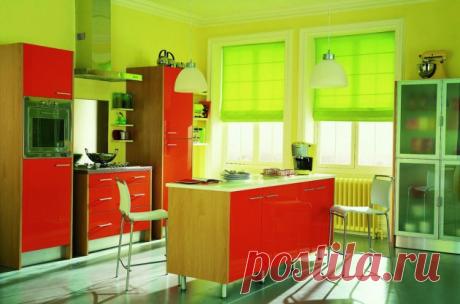 Кухня цвета лайм (фото): особенности отделки