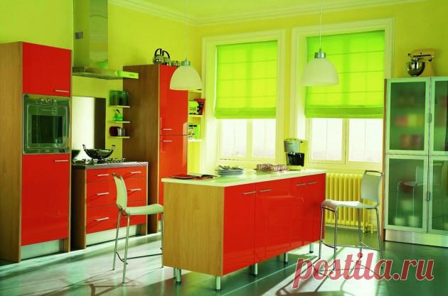 Кухня цвета лайм (фото): особенности отделки