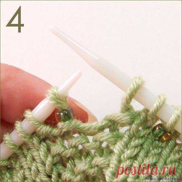 Чудо совет - как вязать с бисером на толстых спицах