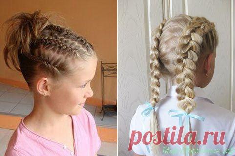 Прически на детские средние волосы (39 фото): видео-инструкция как сделать красивую укладку для девочки своими руками, фото и цена
