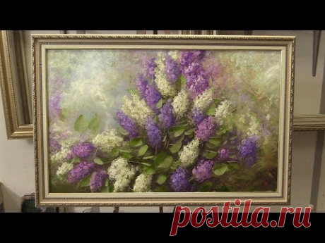 Сирень. Быстрый этюд. Lilac. Etude. Как нарисовать сирень. How to draw lilacs. Урок живописи