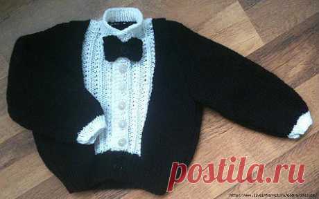 Торжественный свитерок для мальчика. 