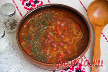 Вегетарианский борщ с фасолью – простой и вкусный рецепт с фото (пошагово)