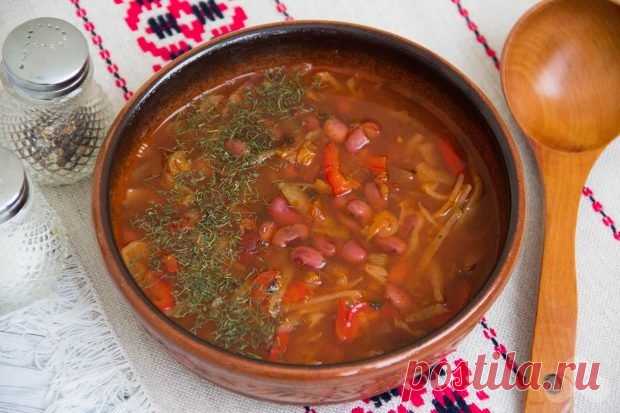 Вегетарианский борщ с фасолью – простой и вкусный рецепт с фото (пошагово)