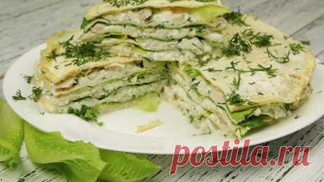 Белковый торт с куриной грудкой — Кулинарная книга - рецепты с фото