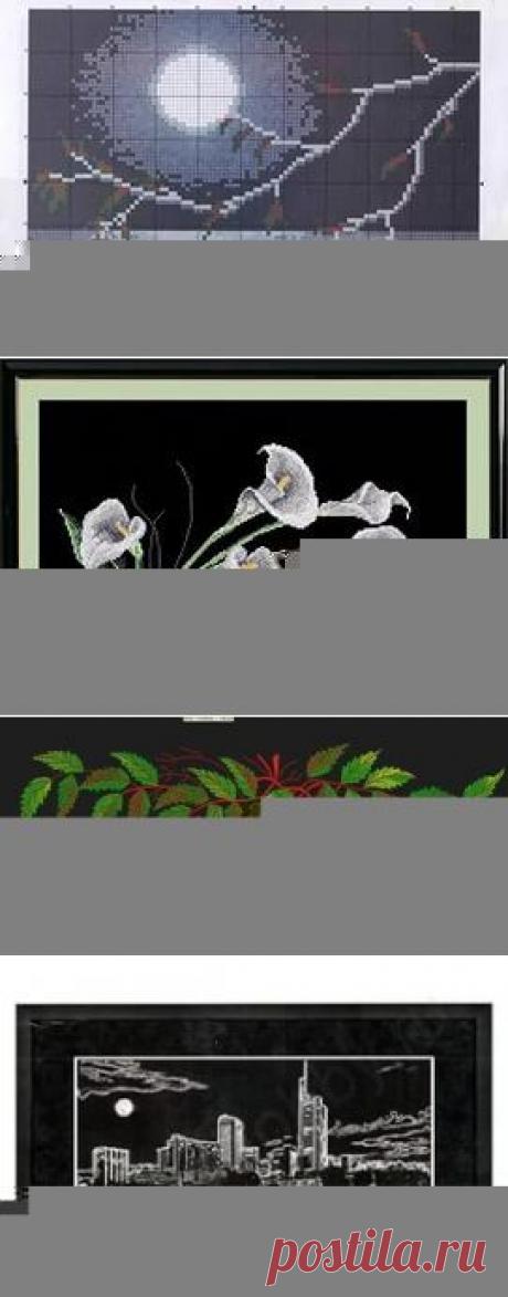 вышивка крестом схемы на черной канве: 19 тыс изображений найдено в Яндекс.Картинках