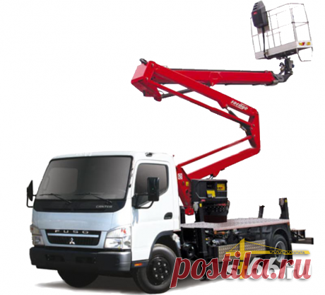 Аренда спецтехники: Автовышка 26м на базе шасси Mitsubishi Fuso в г.Омск (Омская обл.) #22828