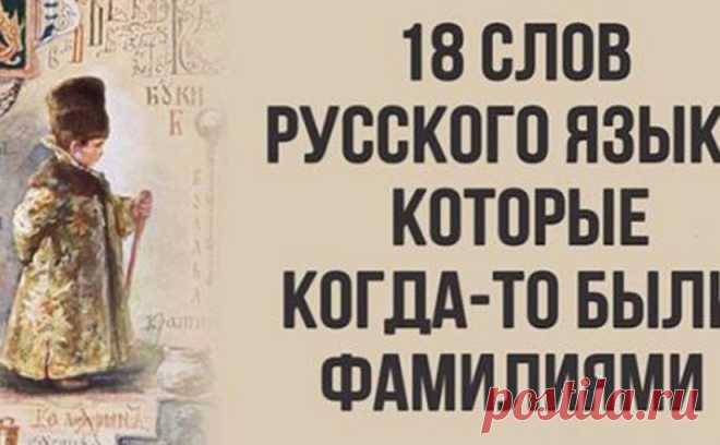 18 русских слов, которые раньше были фамилиями - БАгиня