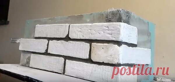 Кирпич из гипсокартона - простой и недорогой декор