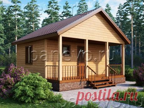 Дом из бруса 6х6 «охотничий домик», хит продаж (Д-5)