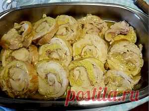 Куриный рулет с сыром и яйцами - рецепт | Милочка