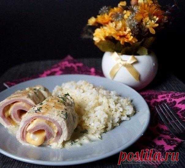 Рулетики "Кордон Блю" в сливочном соусе