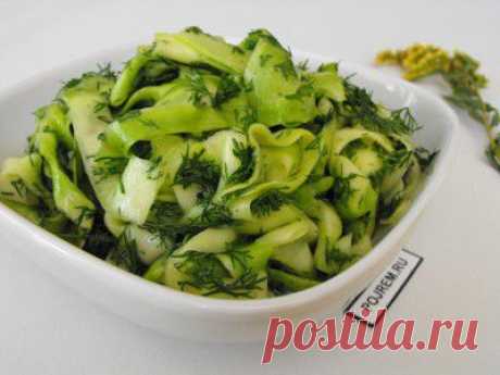 Маринованные кабачки быстрого приготовления - рецепт с фото
